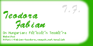 teodora fabian business card